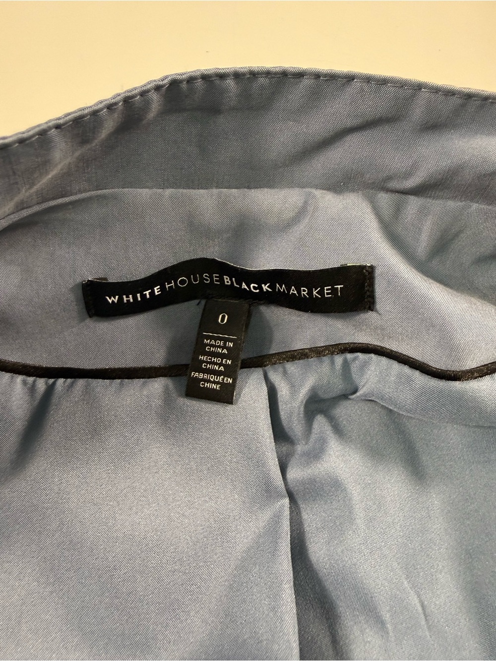 White House Black Market Blue Peplum Zip Jacket - Picture 6 of 7